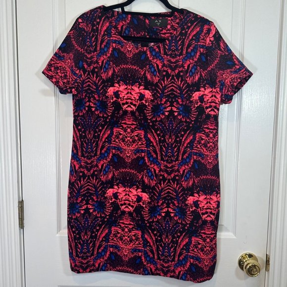 AX Paris Abstract Print Short Sleeve Shift Dress 14 - Picture 1 of 8